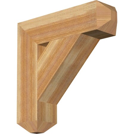 Traditional Craftsman Rough Sawn Bracket, Western Red Cedar, 6"W x 24"D x 24"H